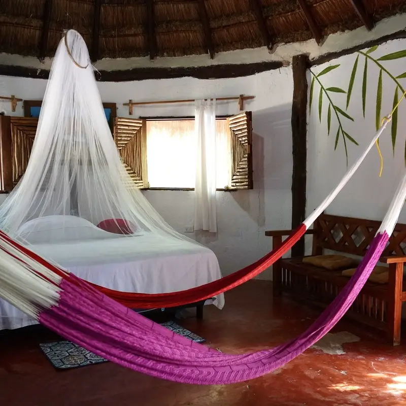 Beds and Hammocks at Cabañas Santa Rosa