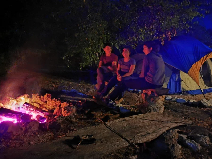 Camping at Kampepén Cenotes