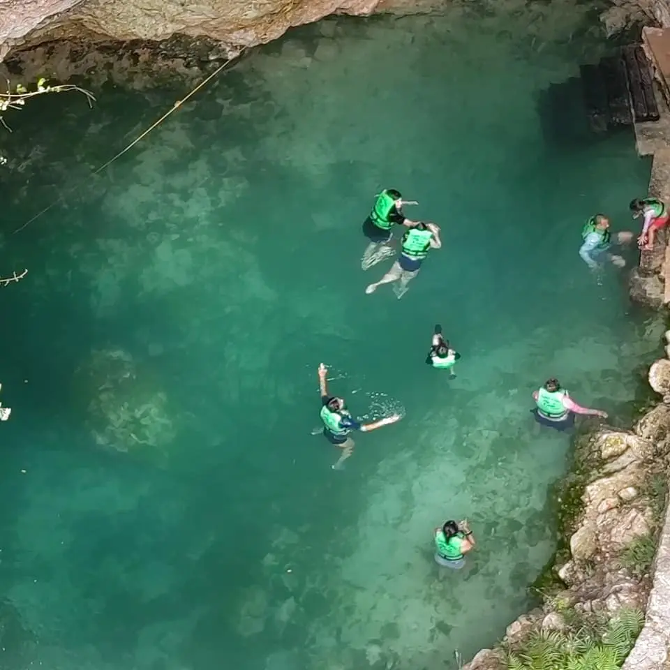 Swimming at Santa Cruz Cenote